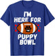 I'm Here For The Puppy Bowl Sunday Funny Dog Football Fan Men Women Girls Kids T-Shirt - T-Shirt | Royal