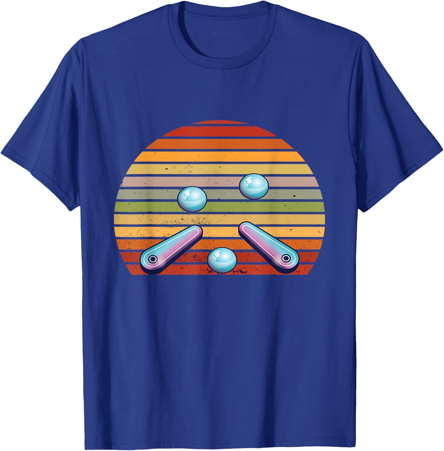 Retro Flipping Machine Pinball Game Flipper Ball Pinball T-Shirt - T-Shirt | Royal