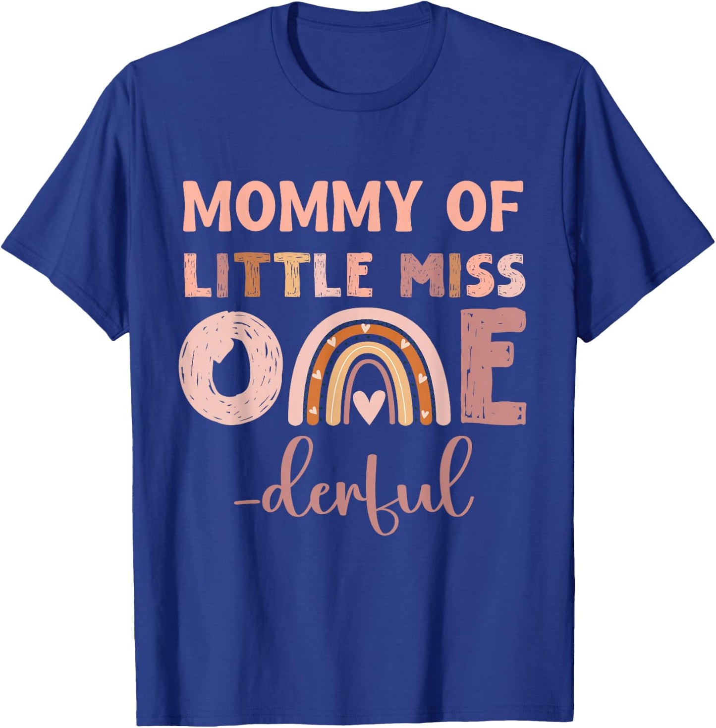 Boho Mommy of Miss Onederful 1st Birthday Girl Cute Small T-Shirt - T-Shirt | Royal