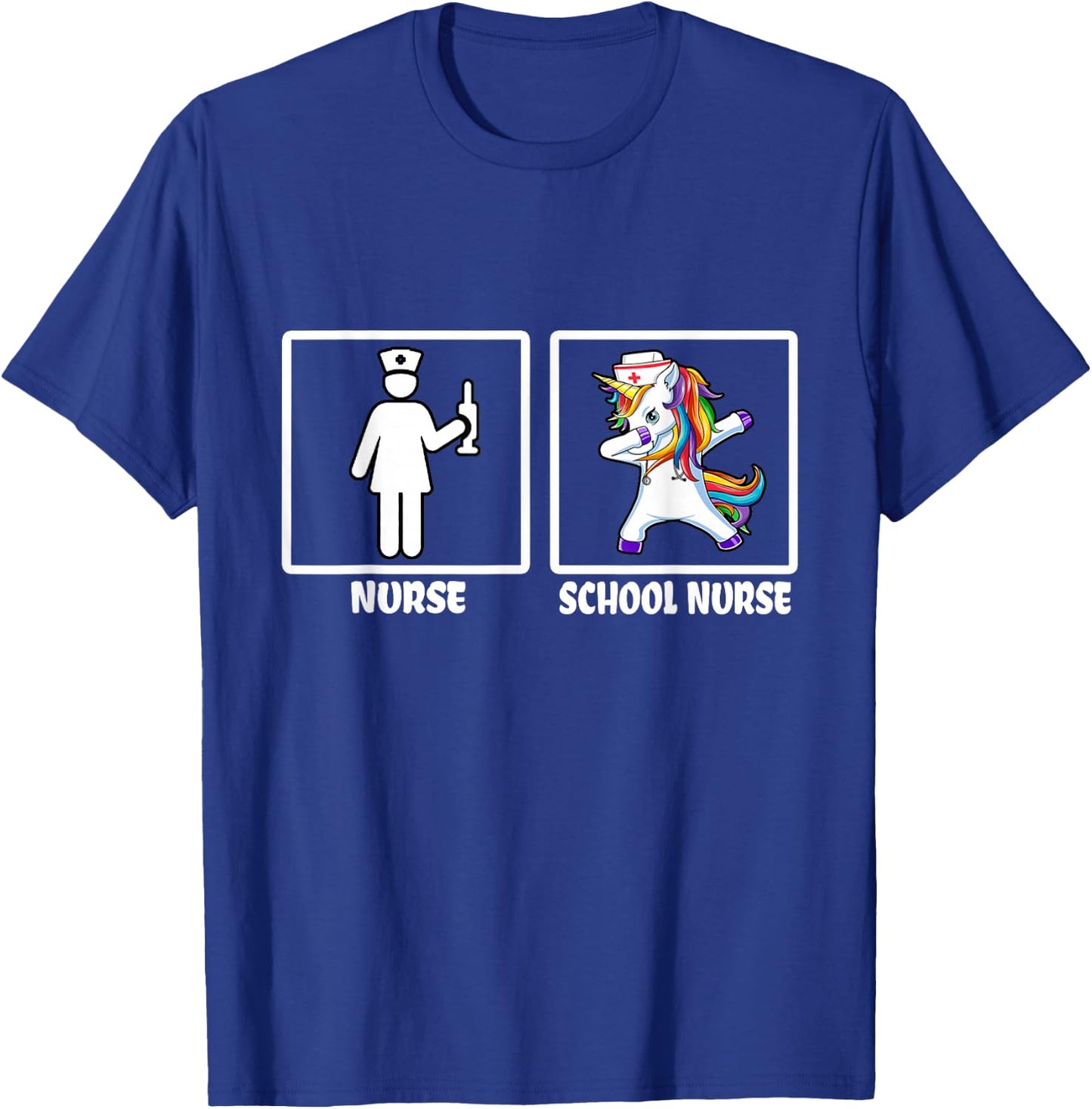 Funny "Nurse vs School Nurse" - School Nurse T-Shirt - T-Shirt | Royal