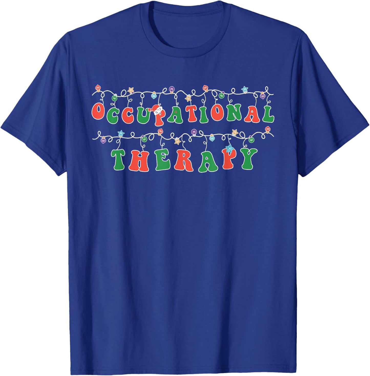 Occupational Therapy Christmas retro groovy OT Therapist T-Shirt - T-Shirt | Royal