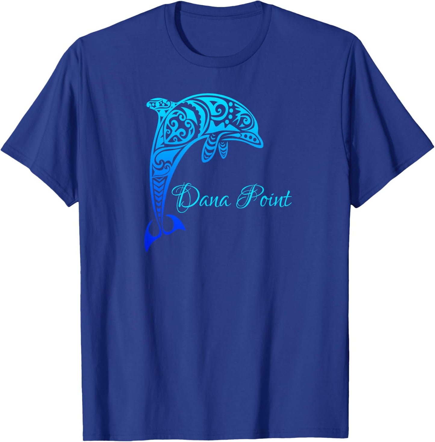 Dana Point, California Vintage Retro Tribal Dolphin T-Shirt - T-Shirt | Royal