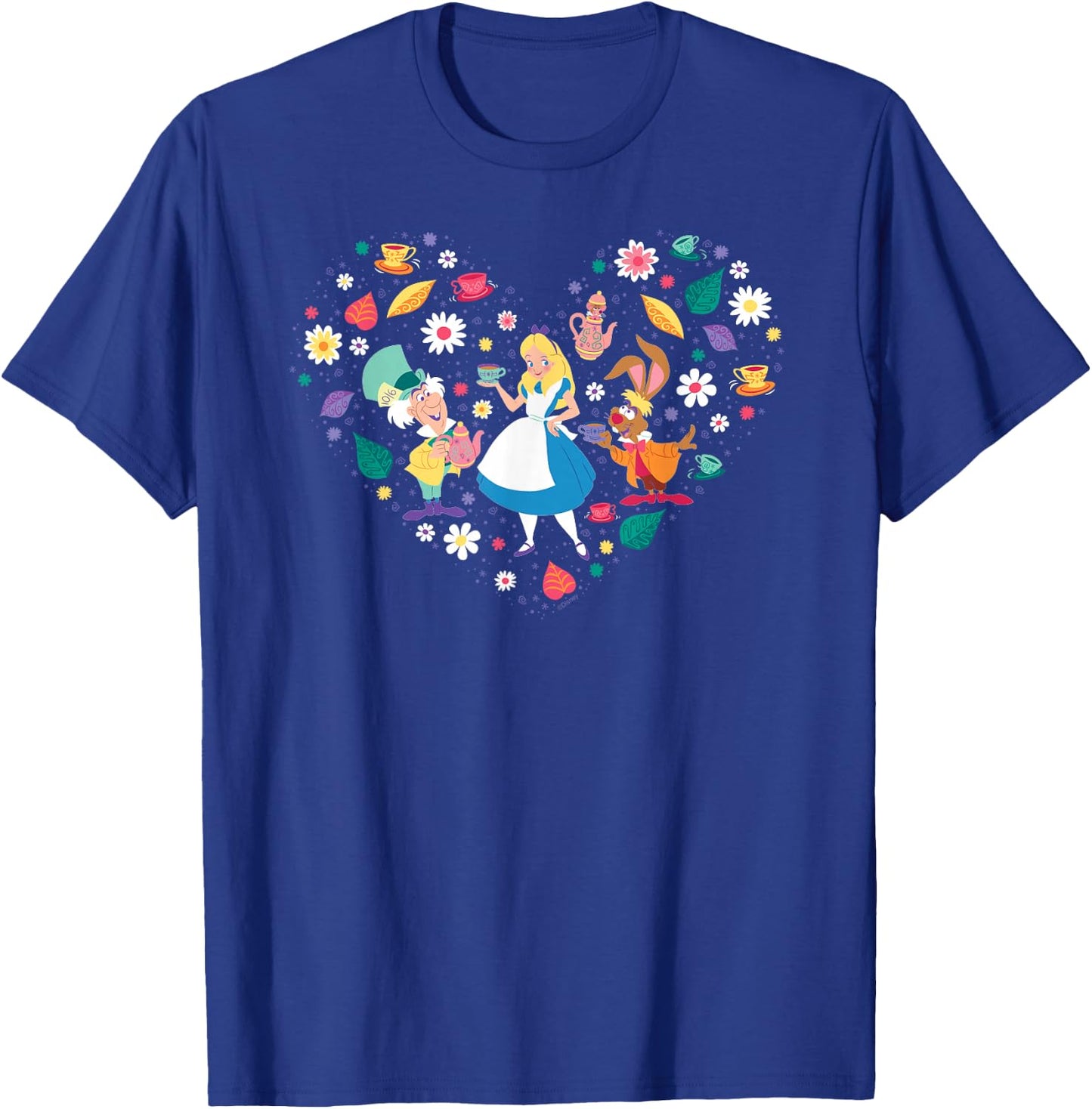 Disney Alice in Wonderland Tea Party Heart Valentine's Day T-Shirt - T-Shirt | Royal