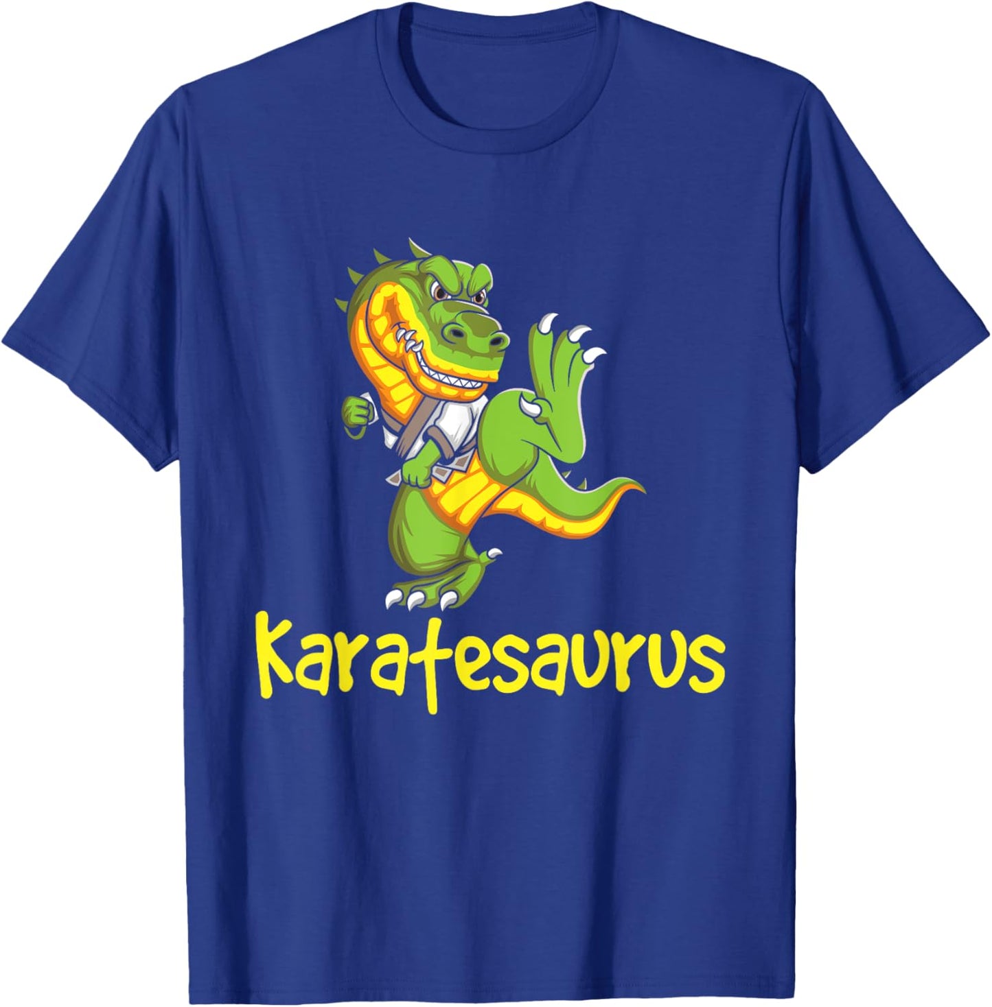 Karatesaurus - Karateka Martial Arts Self Defense T-Shirt - T-Shirt | Royal