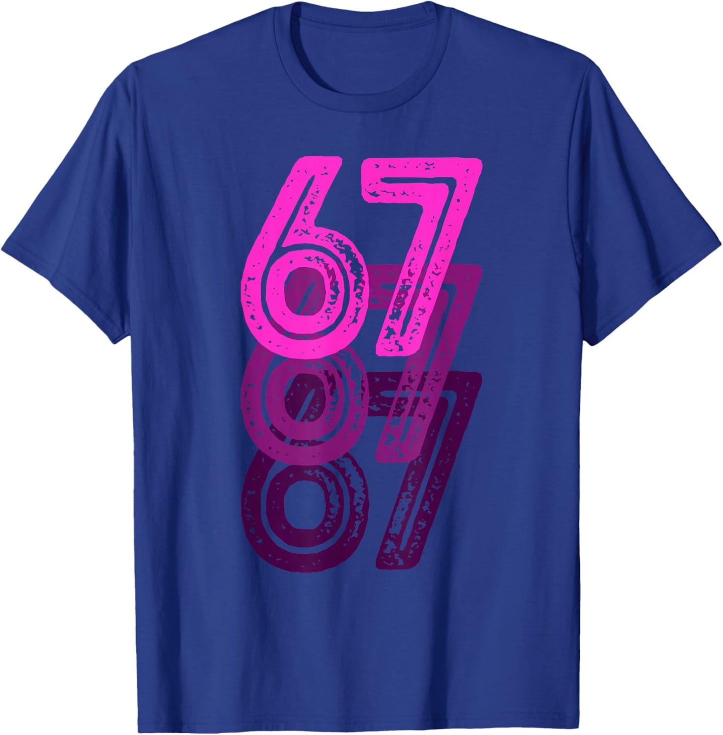 Number 67 Pink Best Classic College Style Birthday Funny T-Shirt - T-Shirt | Royal