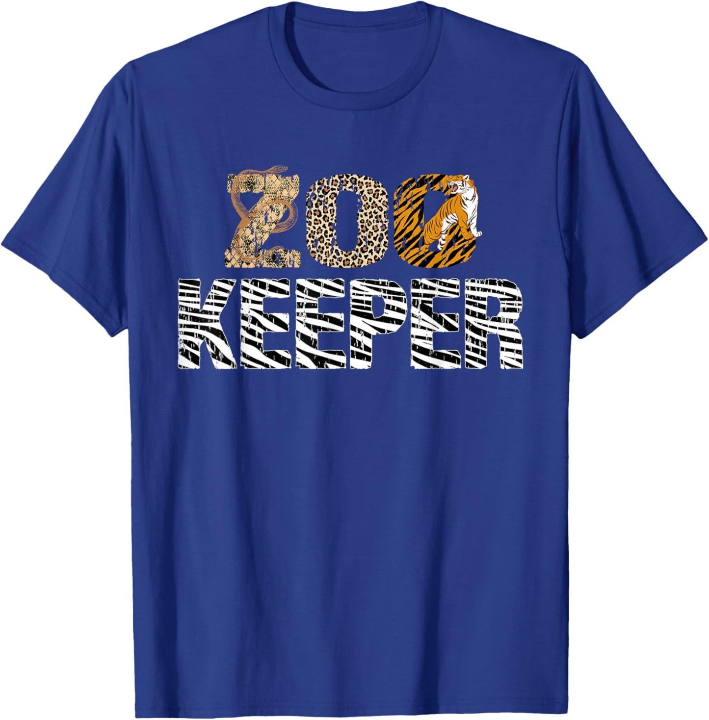 Zookeeper Costume African Animals Zebra Wild Print Savanna T-Shirt - T-Shirt | Royal