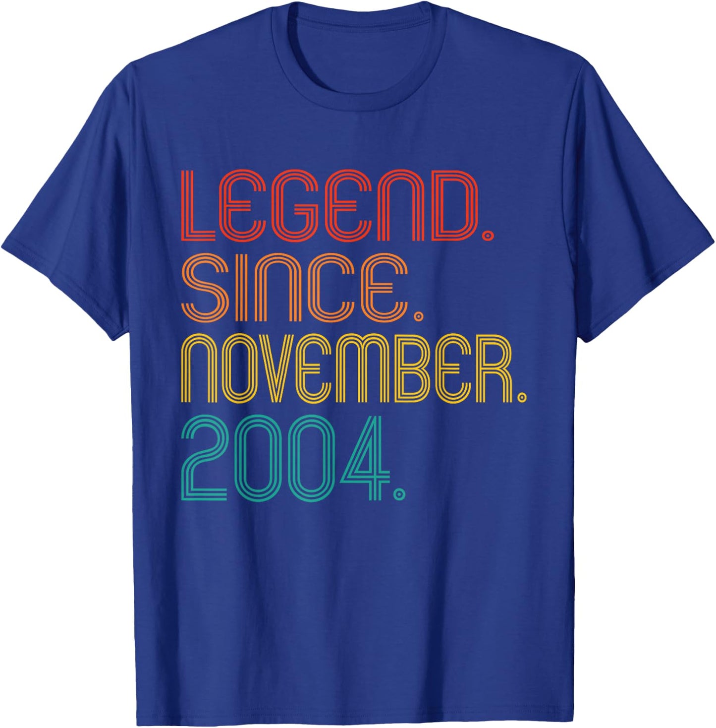 Legend Since November 2004 Birth Of Birthday Idea Vintage T-Shirt - T-Shirt | Royal