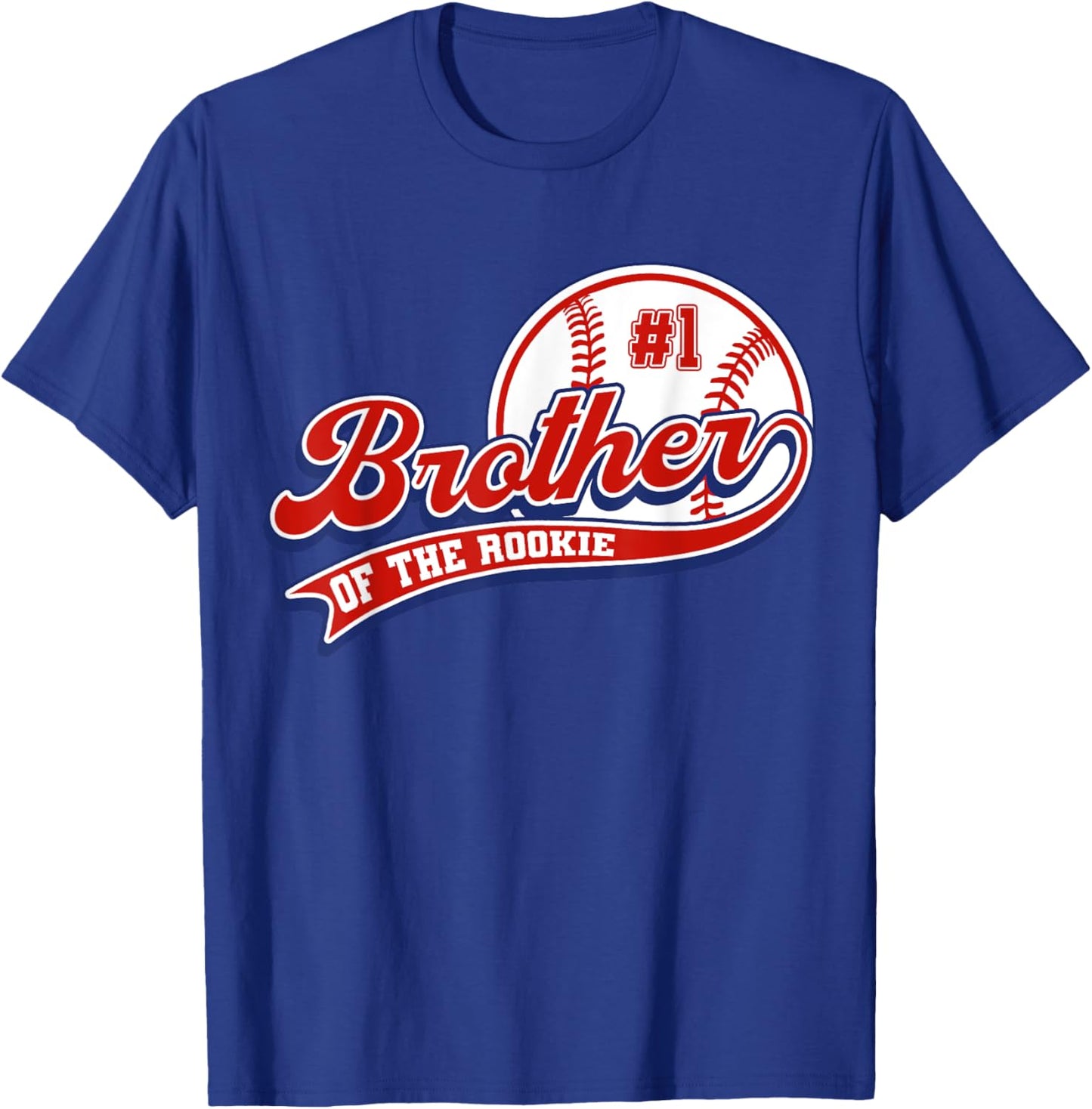 Brother of Rookie of Year 1st Birthday Baseball Sport Fan T-Shirt - T-Shirt | Royal