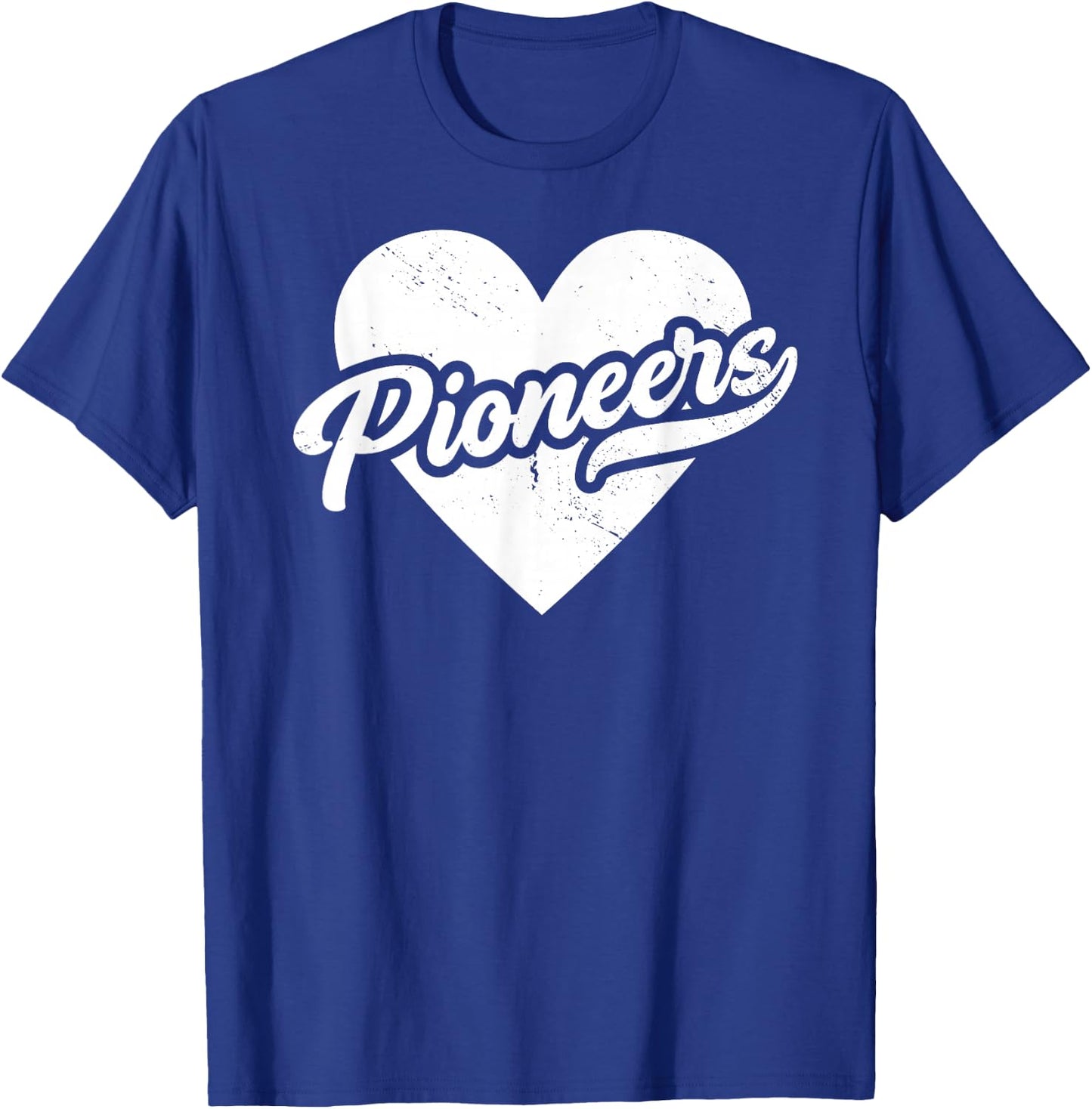 Vintage Pioneers School Spirit Go Pioneers Pride Love T-Shirt - T-Shirt | Royal