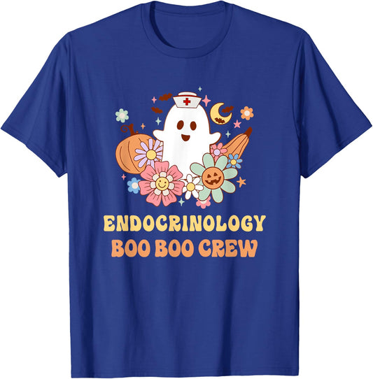 Endocrinology Boo Boo Crew Nurse Halloween T-Shirt - T-Shirt | Royal