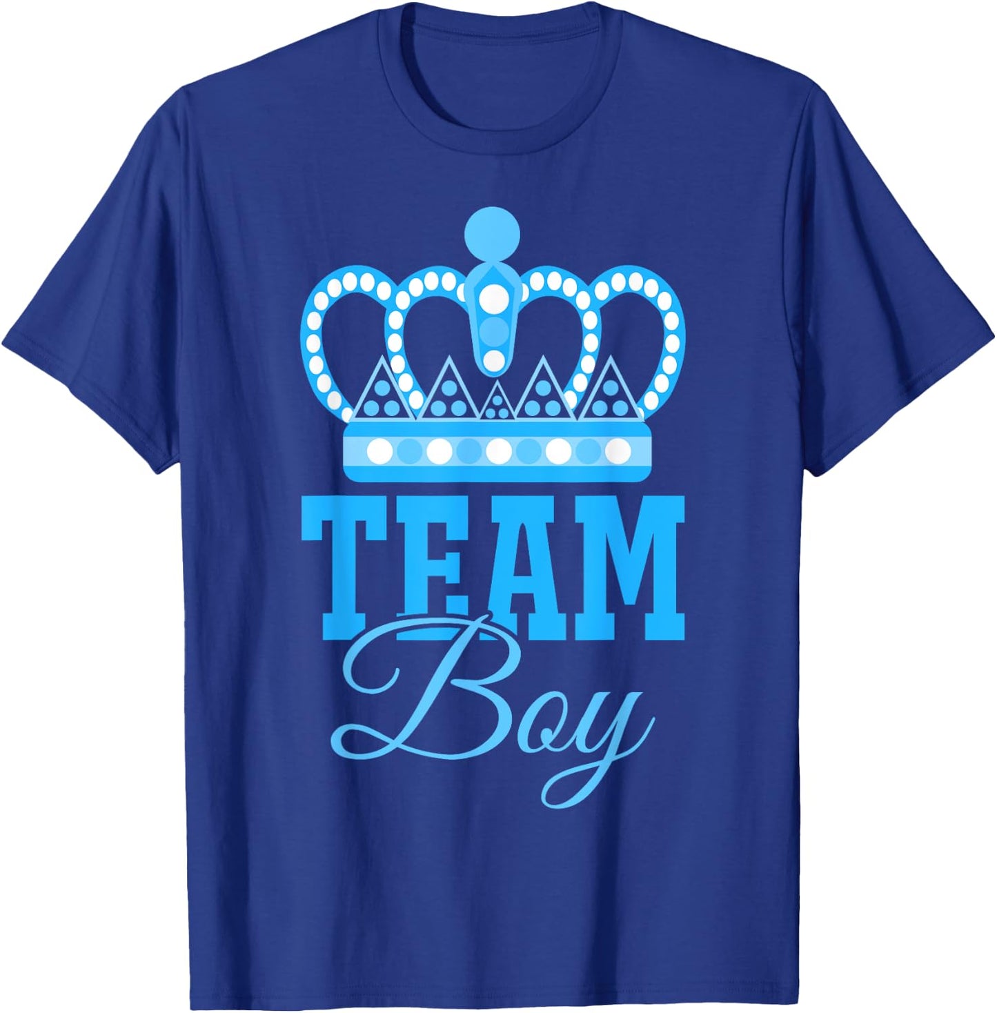 Team Boy Team Girl Blue Gender Reveal Party Matching Family T-Shirt - T-Shirt | Royal