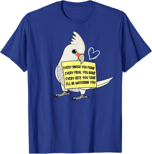 Every Snack, Meal or Bite I Goffins Cockatoo Parrot T-Shirt - T-Shirt | Royal