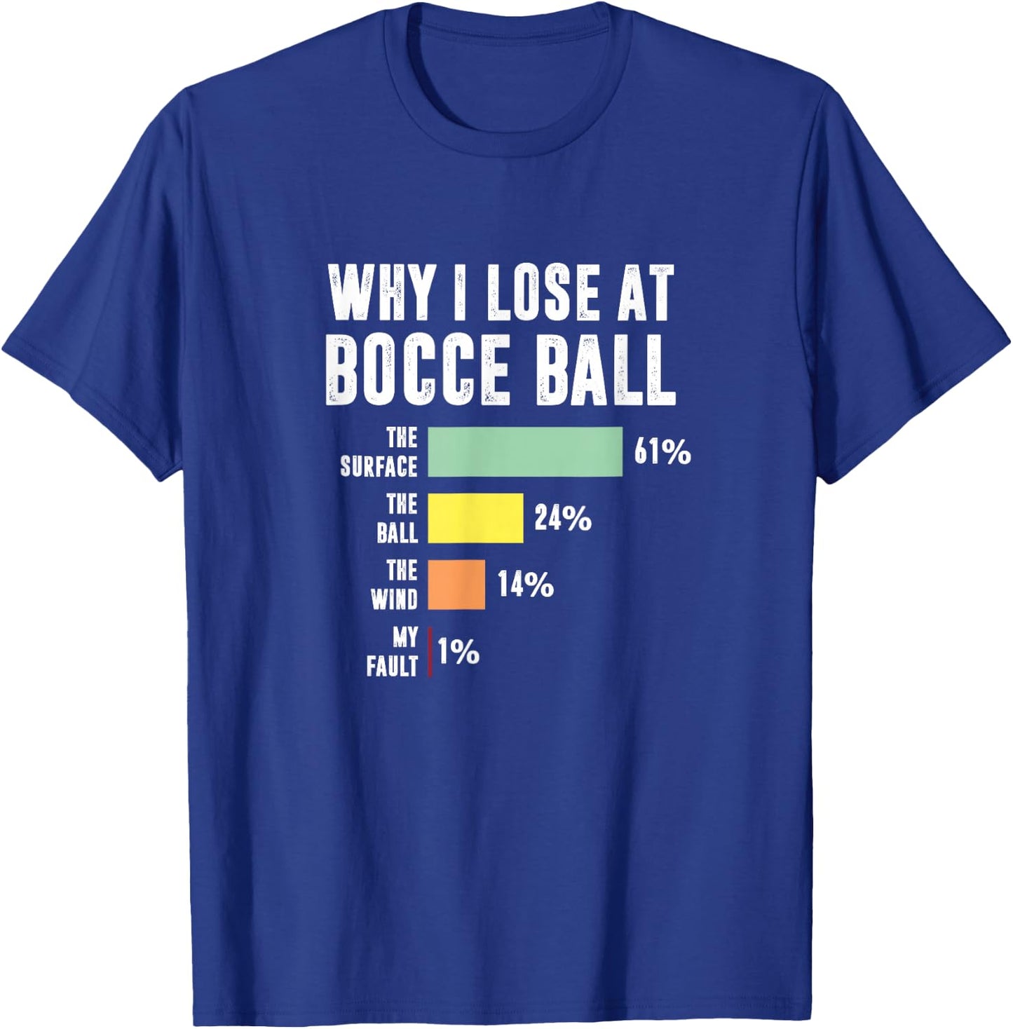 Why I Lose At Bocce Ball - Funny Bocce Player T-Shirt - T-Shirt | Royal