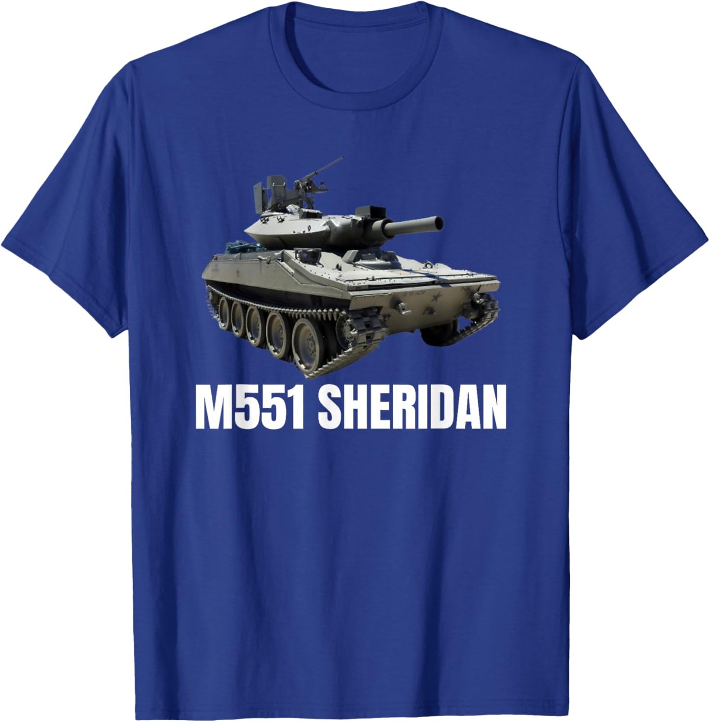 M551 Sheridan American Cold War Tank T-Shirt - T-Shirt | Royal