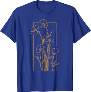 Floral Bulbous Crowfoot Wildflower Buttercup Flower T-Shirt - T-Shirt | Royal