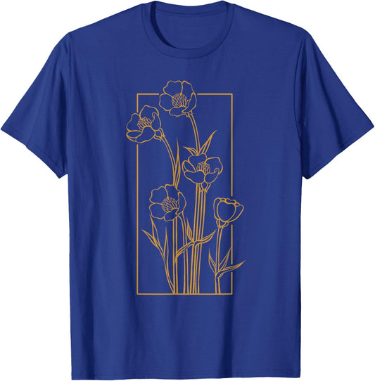 Floral Bulbous Crowfoot Wildflower Buttercup Flower T-Shirt - T-Shirt | Royal