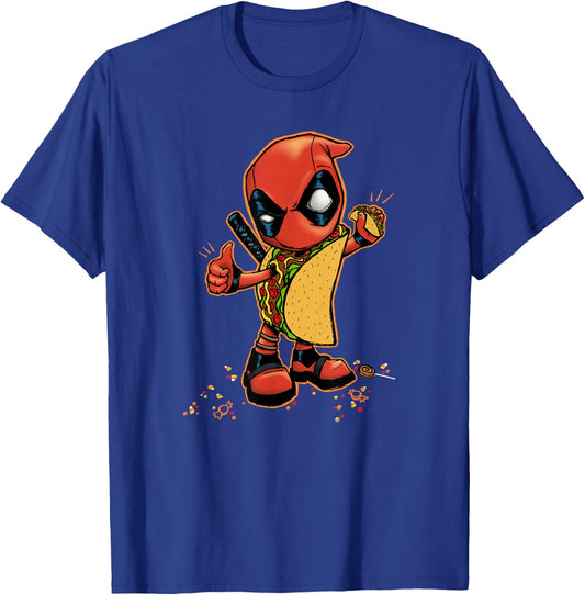 Marvel Comics Retro Classic Halloween Taco Deadpool T-Shirt - T-Shirt | Royal
