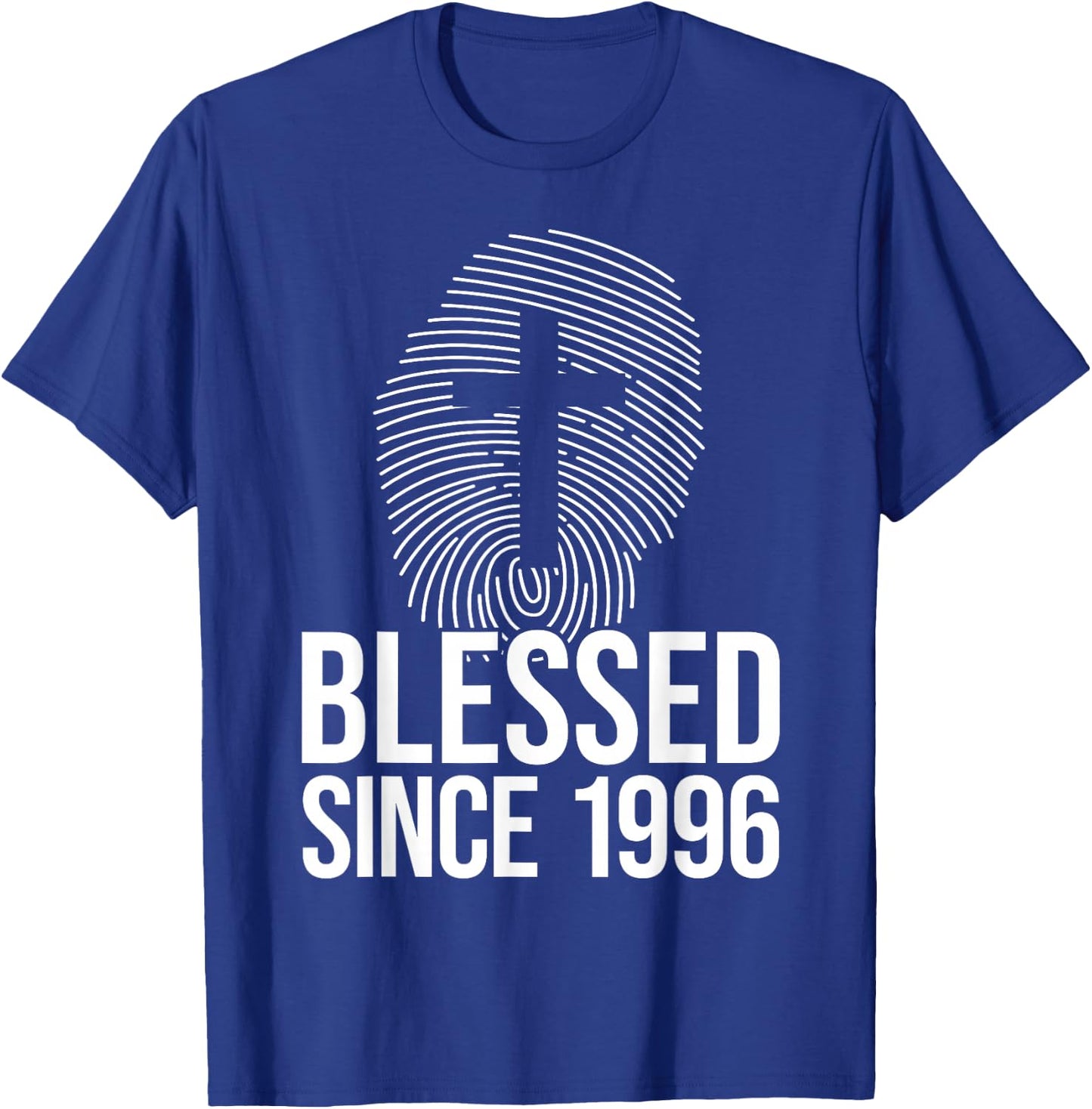 Blessed Since 1996 Born Year Of Birth Birthday - Jesus T-Shirt - T-Shirt | Royal