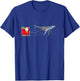 Blue Whale Santa Christmas Sleigh - Funny Blue Whale Xmas T-Shirt - T-Shirt | Royal