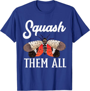 Spotted Lanternfly Trap Squash Them All Ninja Lantern Fly T-Shirt - T-Shirt | Royal