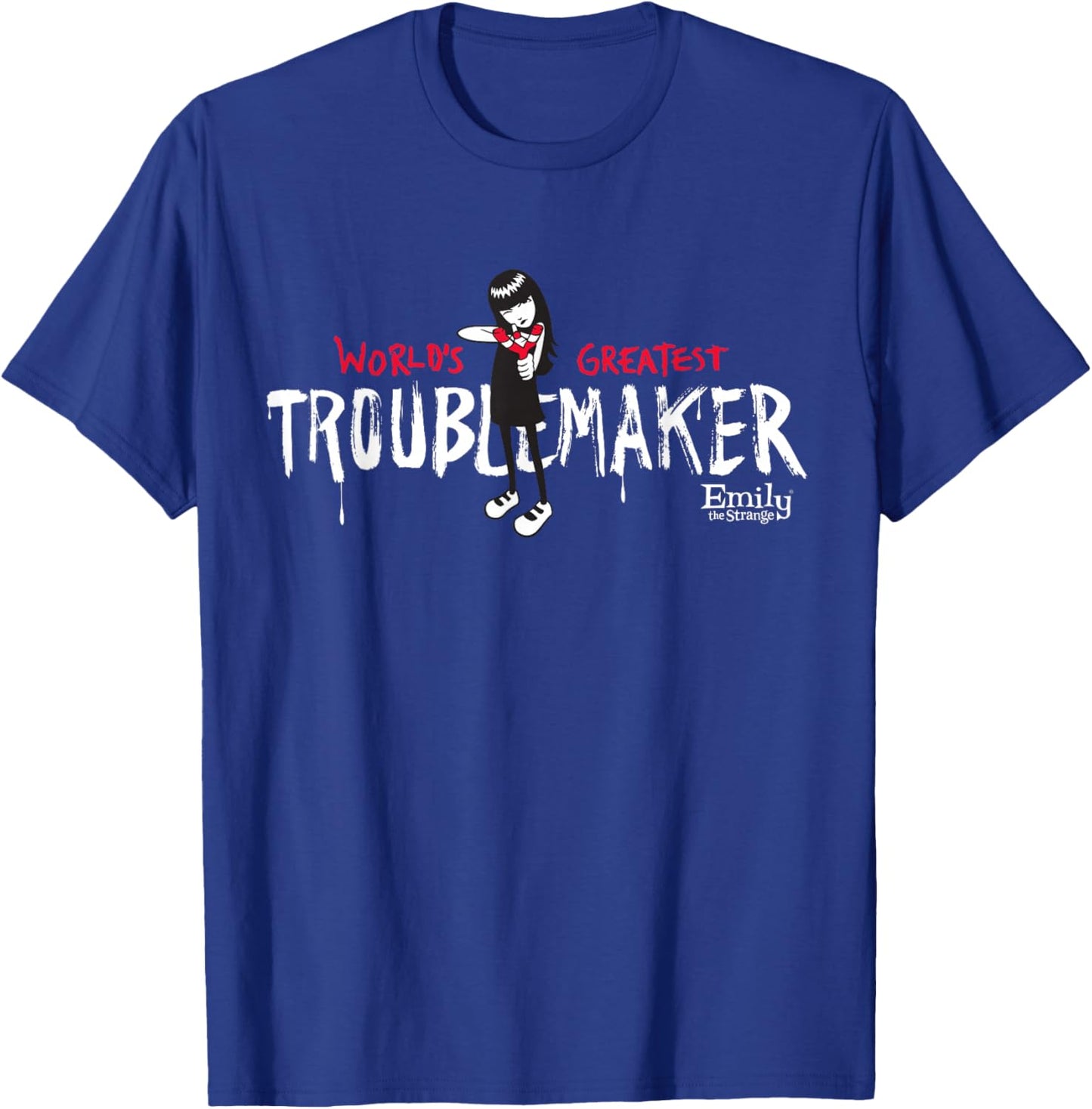 Emily The Strange World's Greatest Troublemaker T-Shirt - T-Shirt | Royal