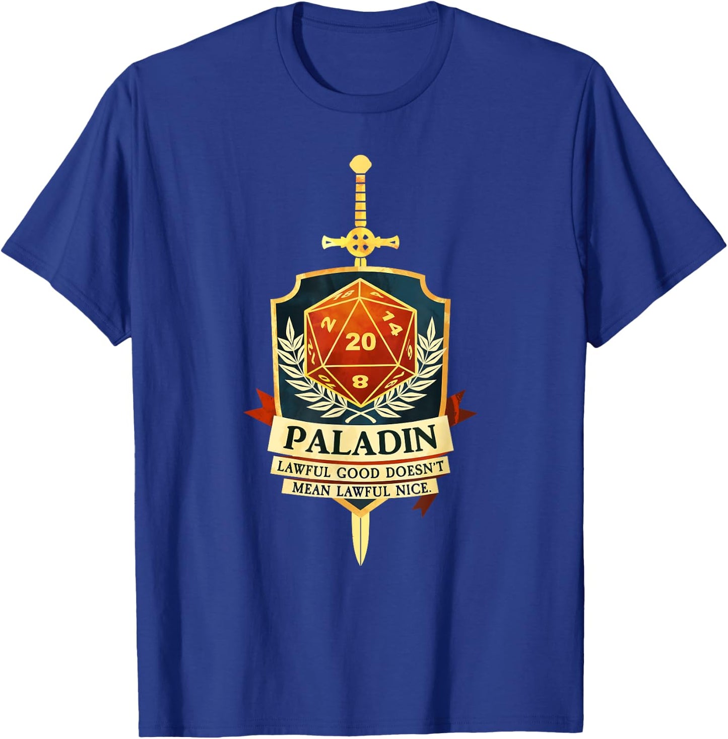 Paladin Fantasy RPG TRPG Gamer Class T-Shirt - T-Shirt | Royal