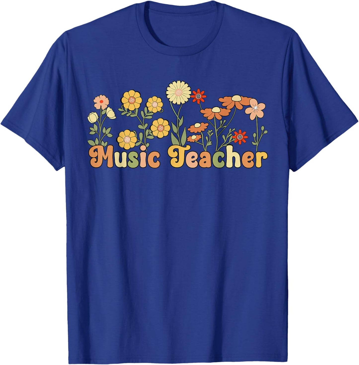 Groovy Music Teacher Music Teaching Music Teachers T-Shirt - T-Shirt | Royal