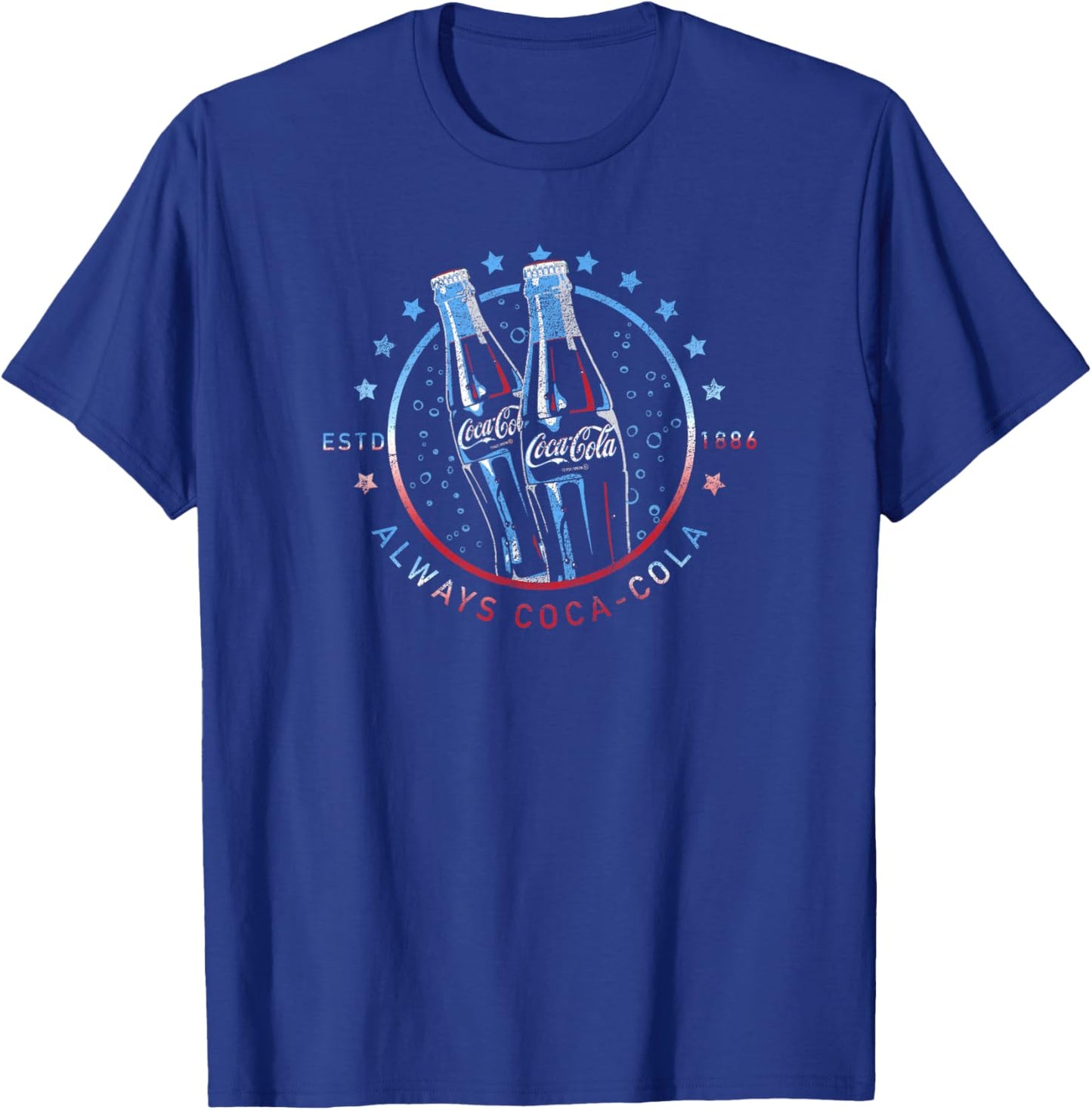 Coca-Cola Fourth of July Vintage Always Logo T-Shirt - T-Shirt | Royal