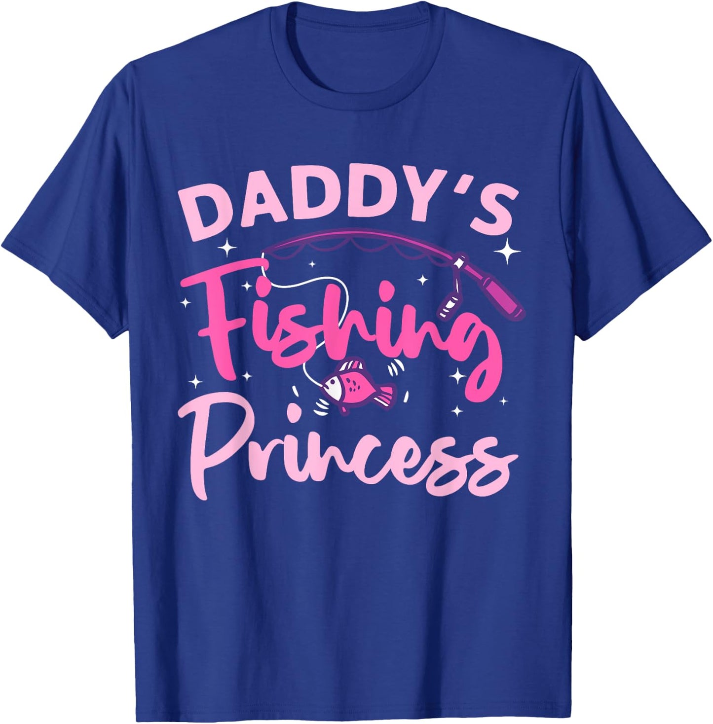 Best Fishing Girls Kids Bass Fisher Princess Fish T-Shirt - T-Shirt | Royal