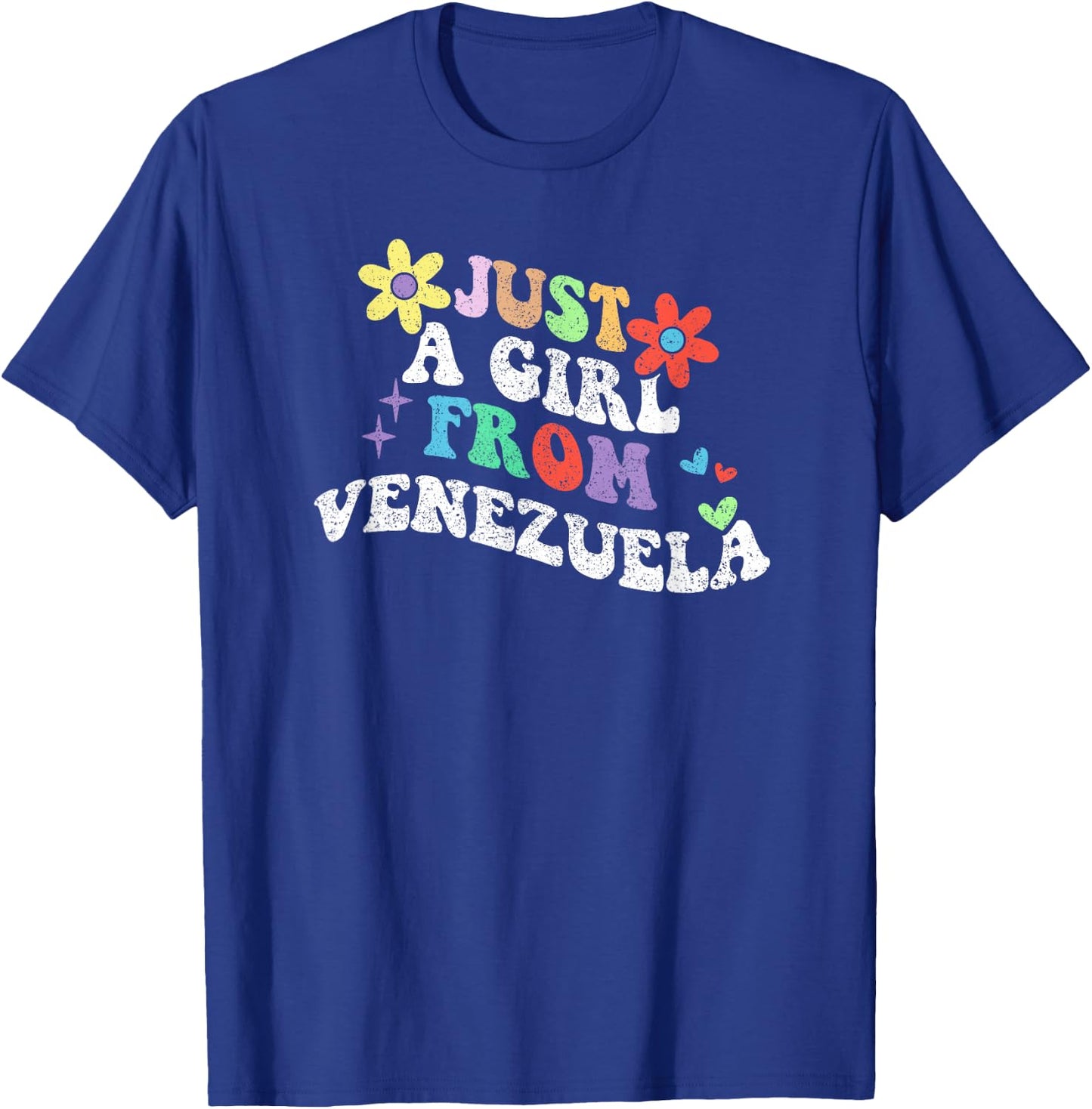 Retro Groovy Just A Girl From Venezuela Mother's Day 2023 T-Shirt - T-Shirt | Royal