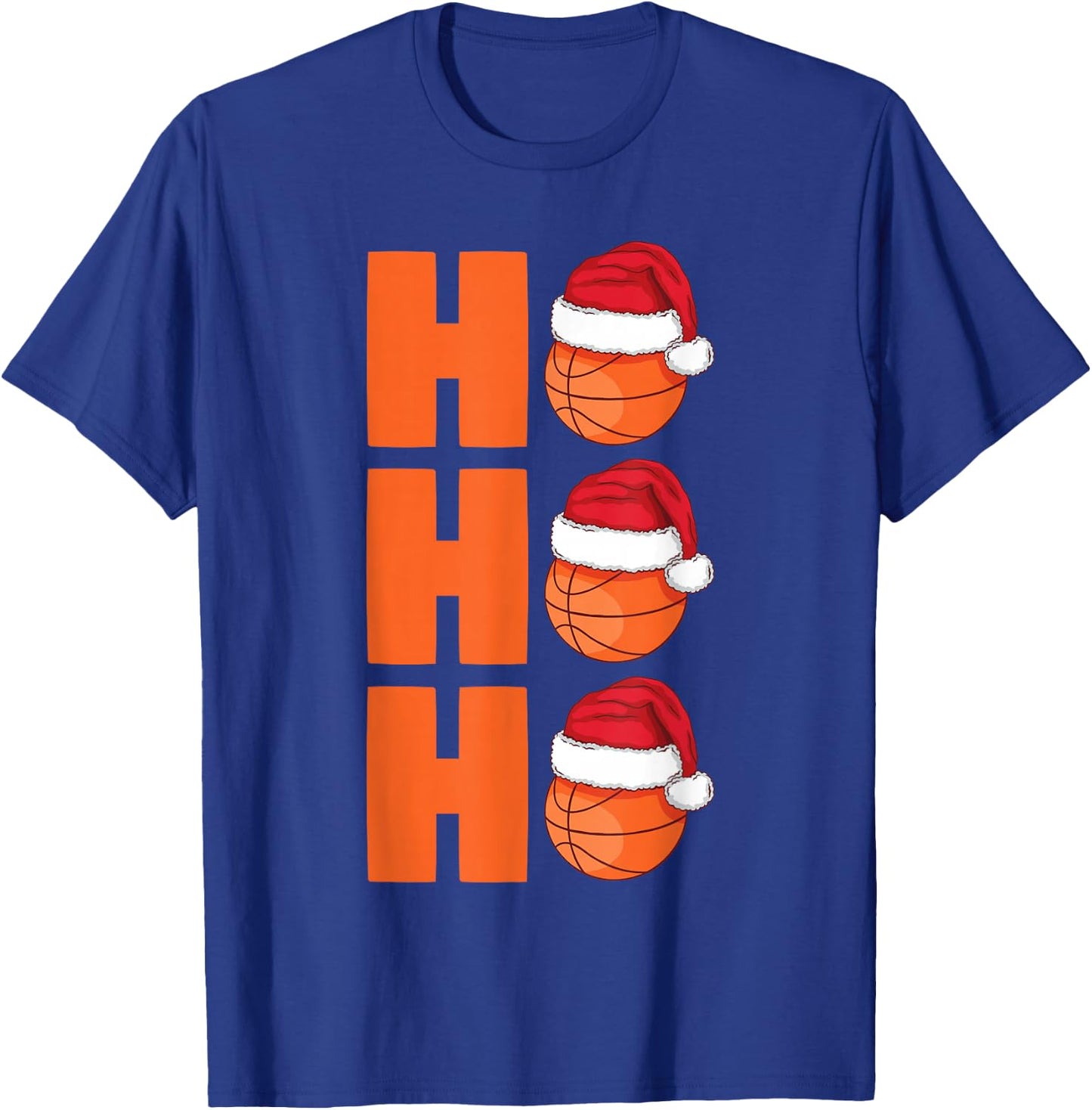 Xmas Santa Claus Basketball Christmas T-Shirt - T-Shirt | Royal