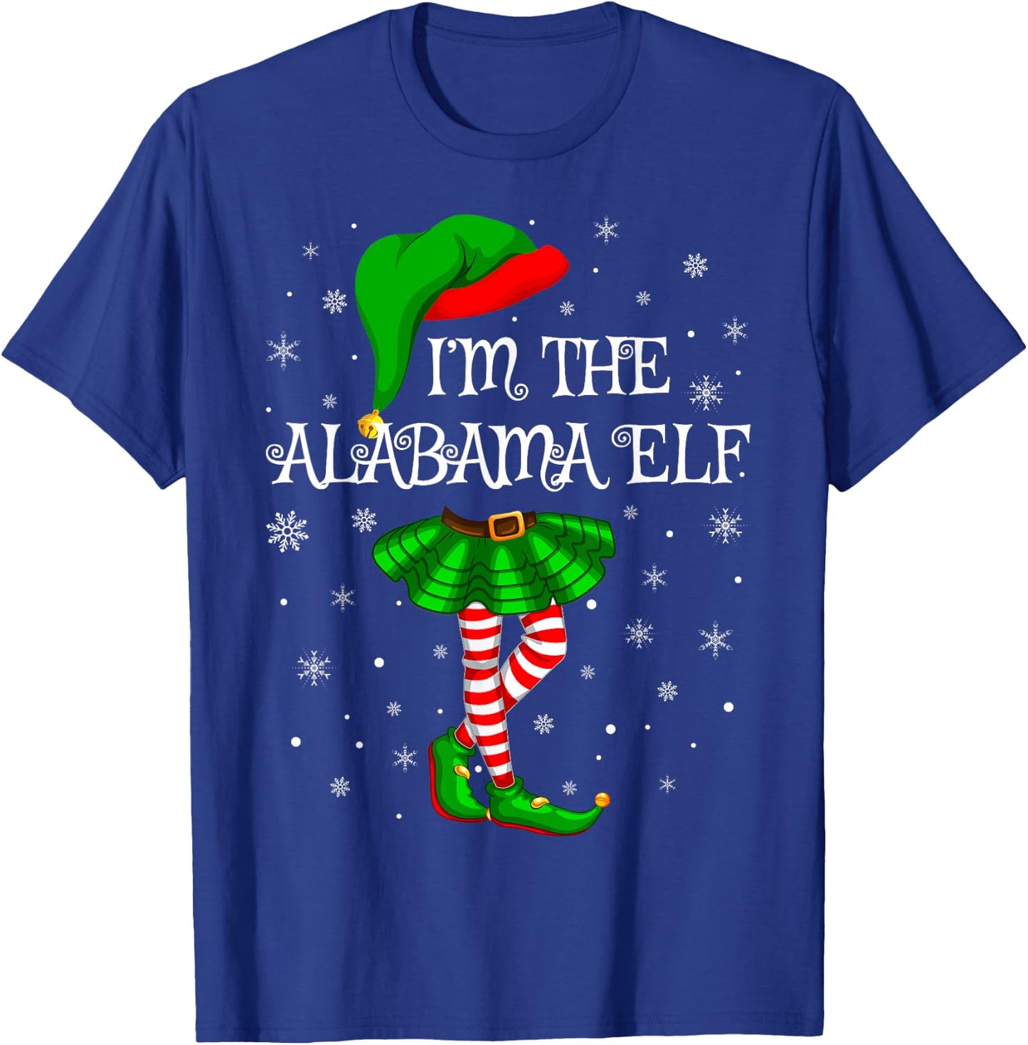 Matching Family Group I'm The Alabama Elf Christmas T-Shirt - T-Shirt | Royal