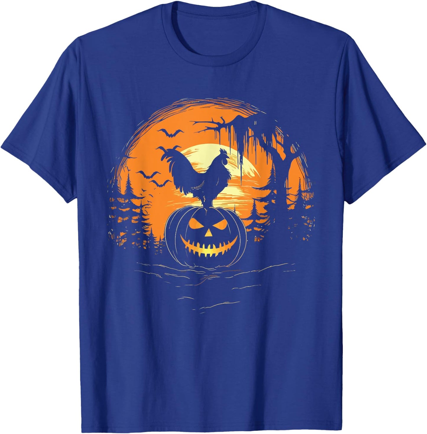 Chicken Halloween Trick Or Treat Chicken Farmer Rooster T-Shirt - T-Shirt | Royal