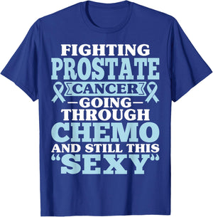 Fighting Prostate Cancer Going Through Chemo Inspirational T-Shirt - T-Shirt | Royal