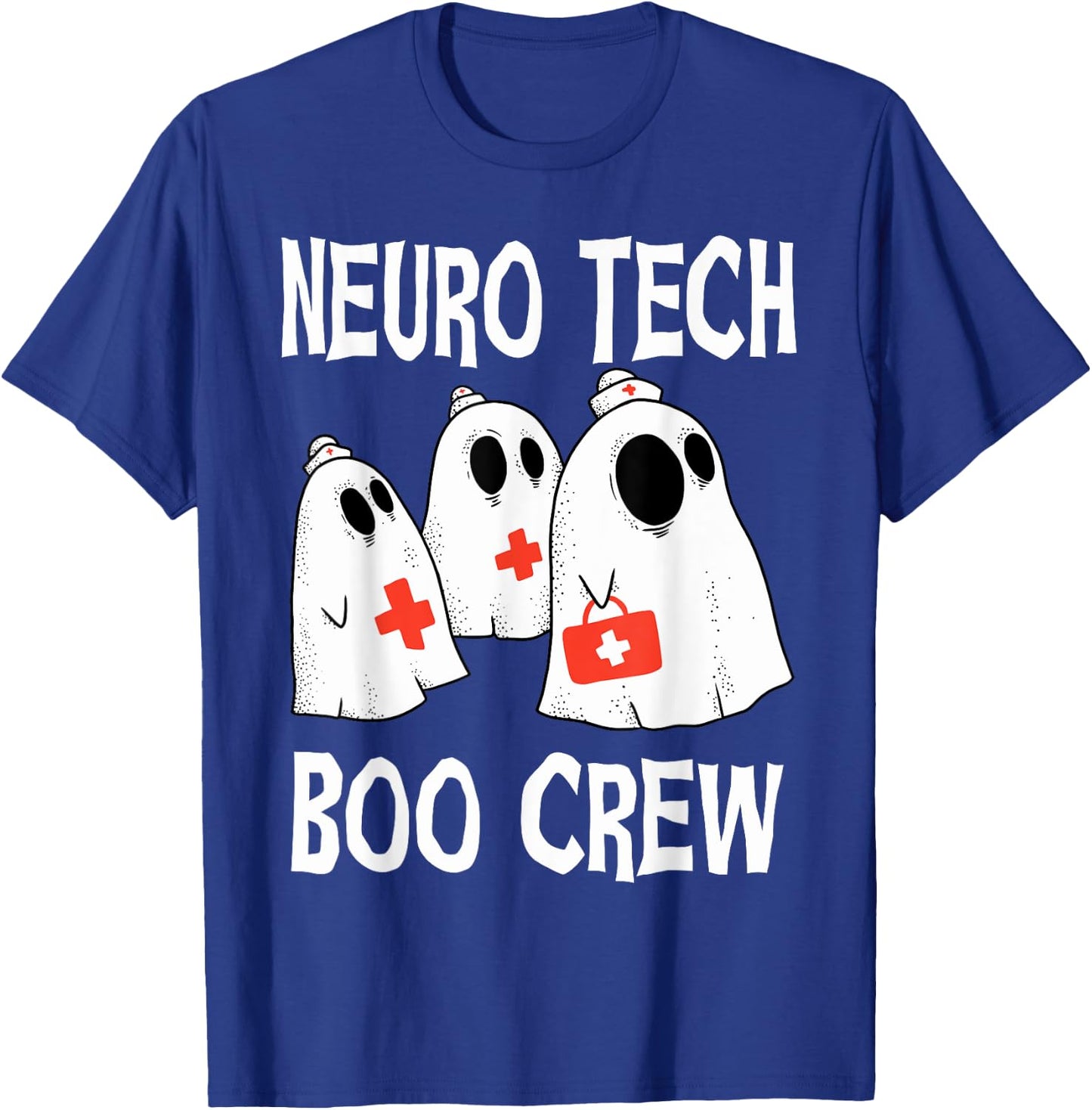 Funny Neuro Tech Boo Crew Neurology Halloween Costume T-Shirt - T-Shirt | Royal