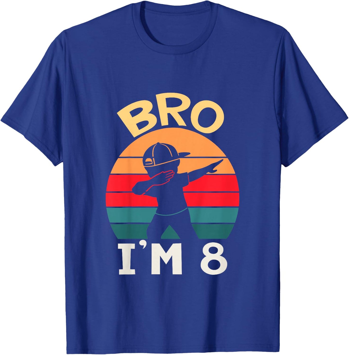 Kids Bro I’m 8 Year Old Eight Eighth Party 8th Birthday Boy T-Shirt - T-Shirt | Royal