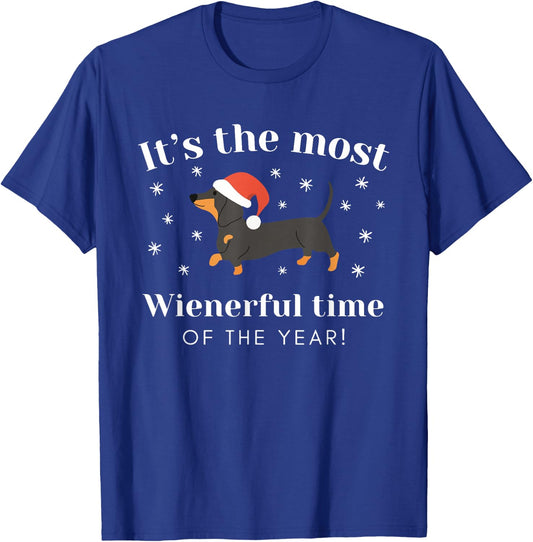 It's The Most Wonderful Time Of The Year Dachshund Christmas T-Shirt - T-Shirt | Royal