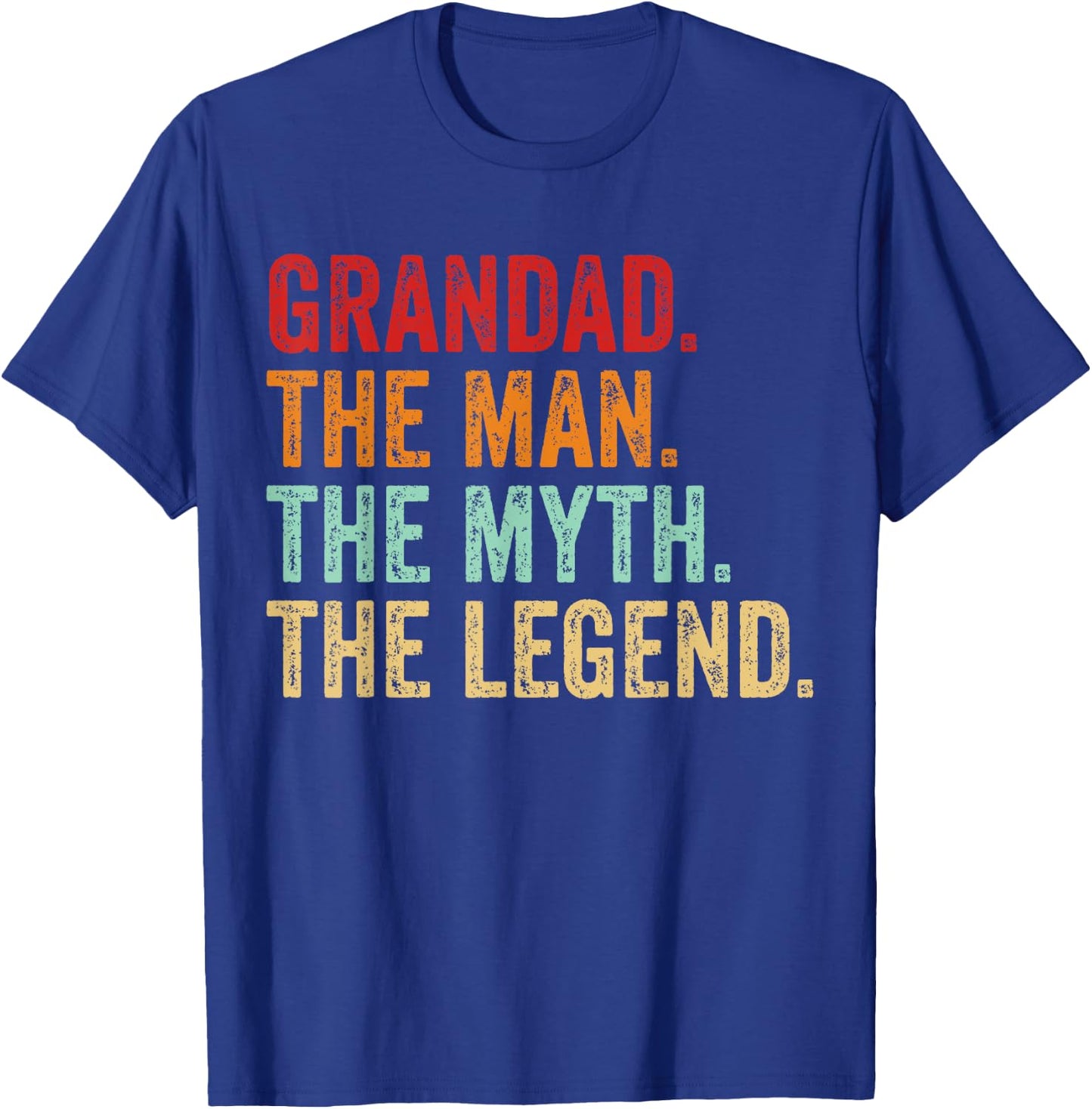 Grandad THE MAN THE MYTH THE LEGEND Dad Grandpa Father's Day T-Shirt - T-Shirt | Royal