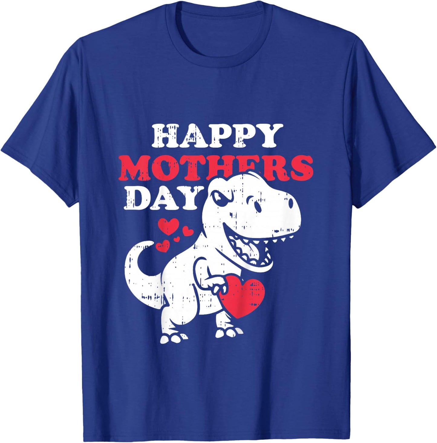 Kids Happy Mothers Day Cute T Rex Dinosaur Son Toddler Boys T-Shirt - T-Shirt | Royal