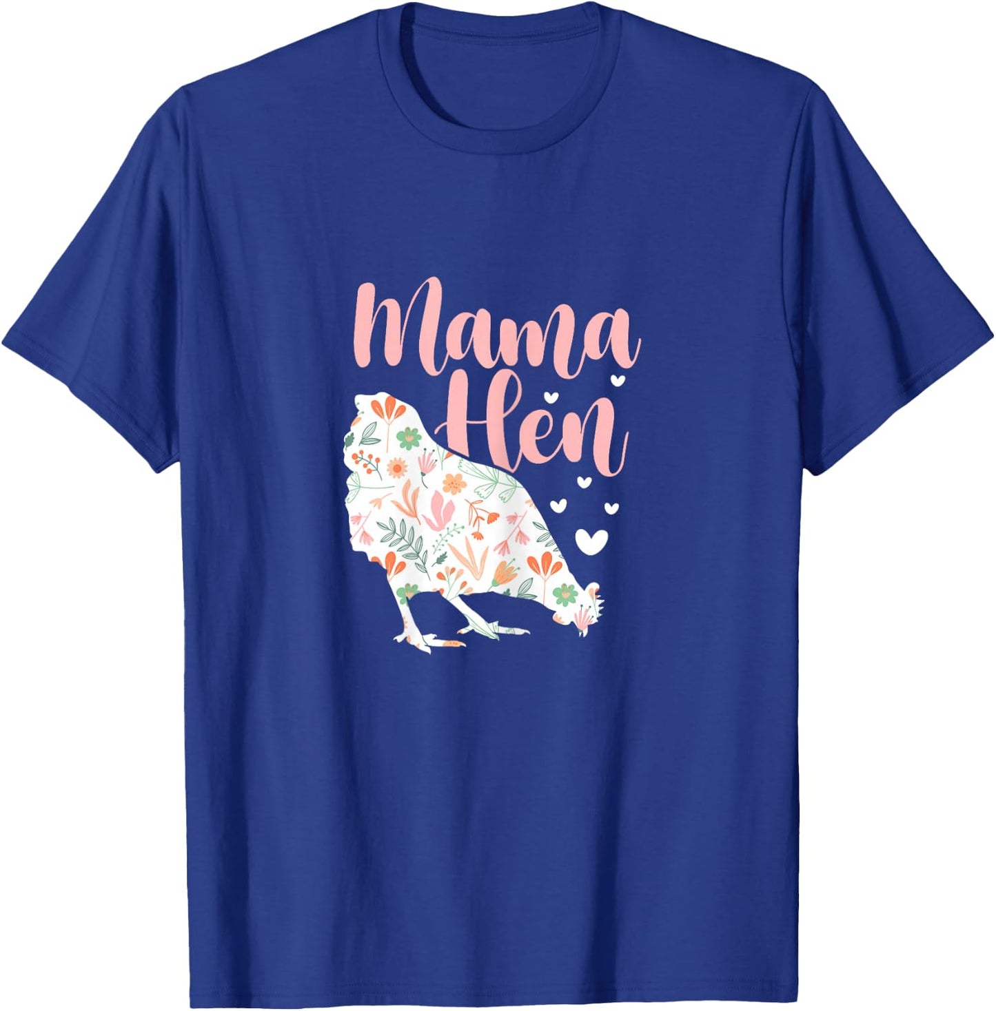 Mum Hen Chicken Mother Flowers Mother's Day T-Shirt - T-Shirt | Royal