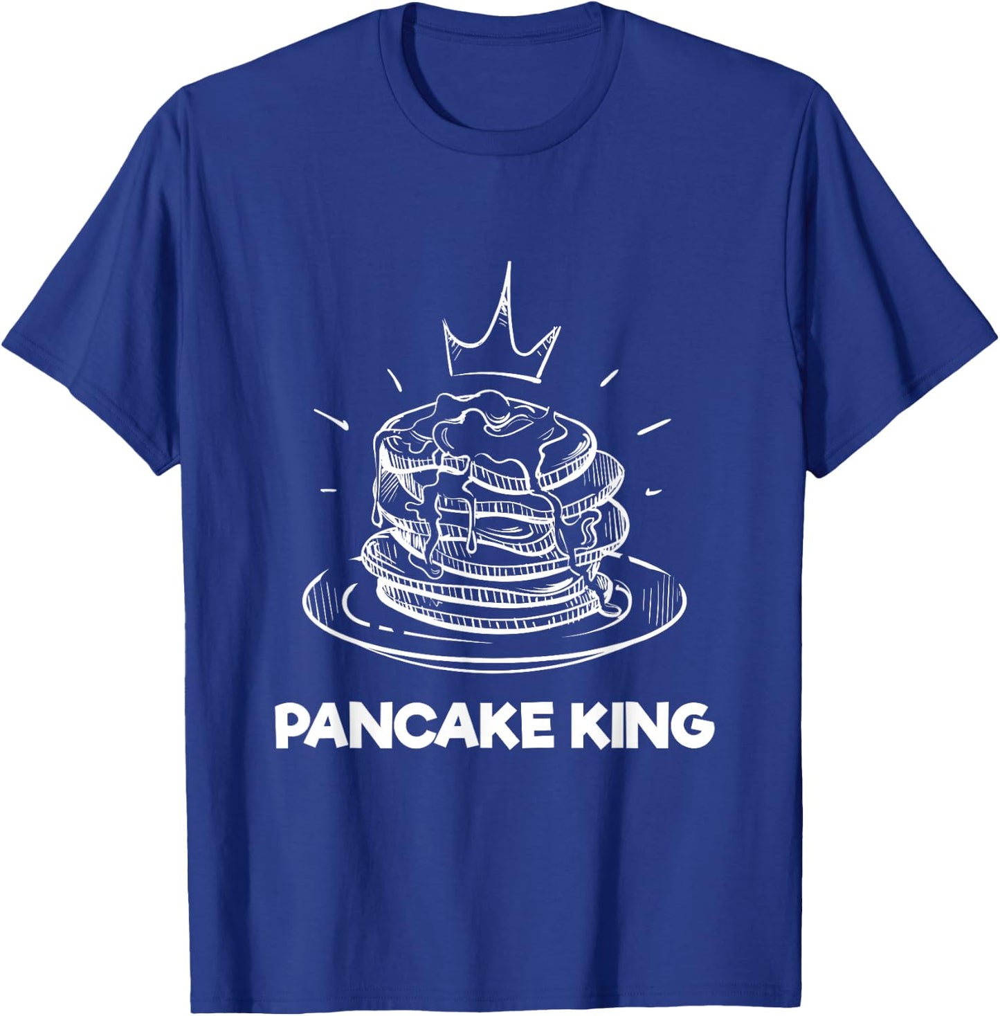Pancake King Crown Funny Brunch Breakfast Lover T-Shirt - T-Shirt | Royal