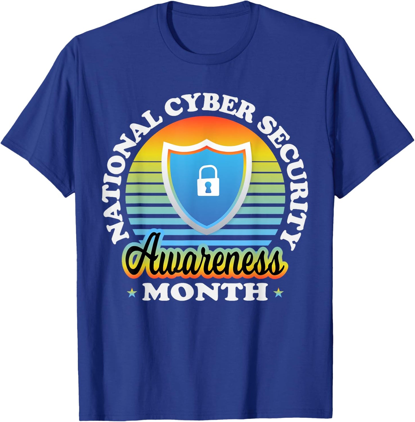 National Cyber Security Awareness Month Tech Security Team T-Shirt - T-Shirt | Royal