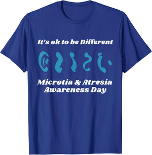 Microtia National Awareness Day Microtia & atresia Support T-Shirt - T-Shirt | Royal