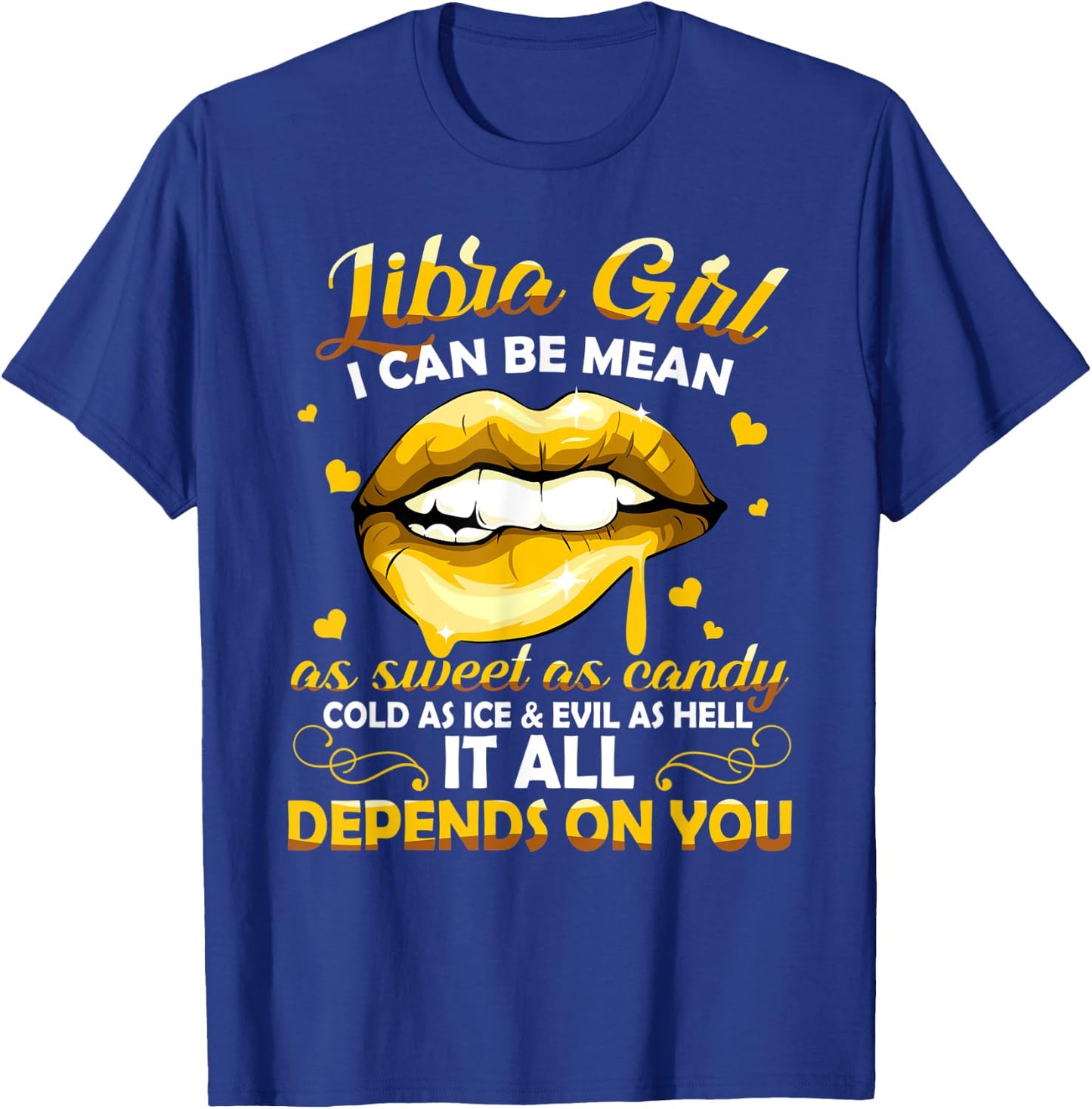Libra Girl Zodiac Horoscope Birthday Sweet As Candy Lips T-Shirt - T-Shirt | Royal