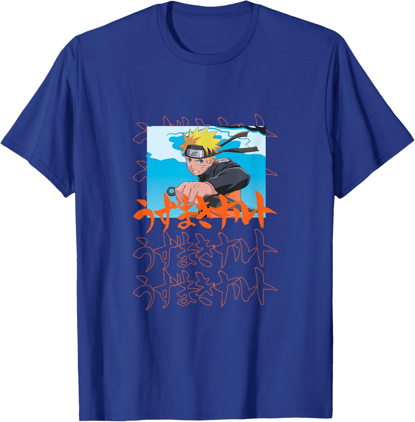 Naruto Shippuden Naruto with Kanji T-Shirt - T-Shirt | Royal