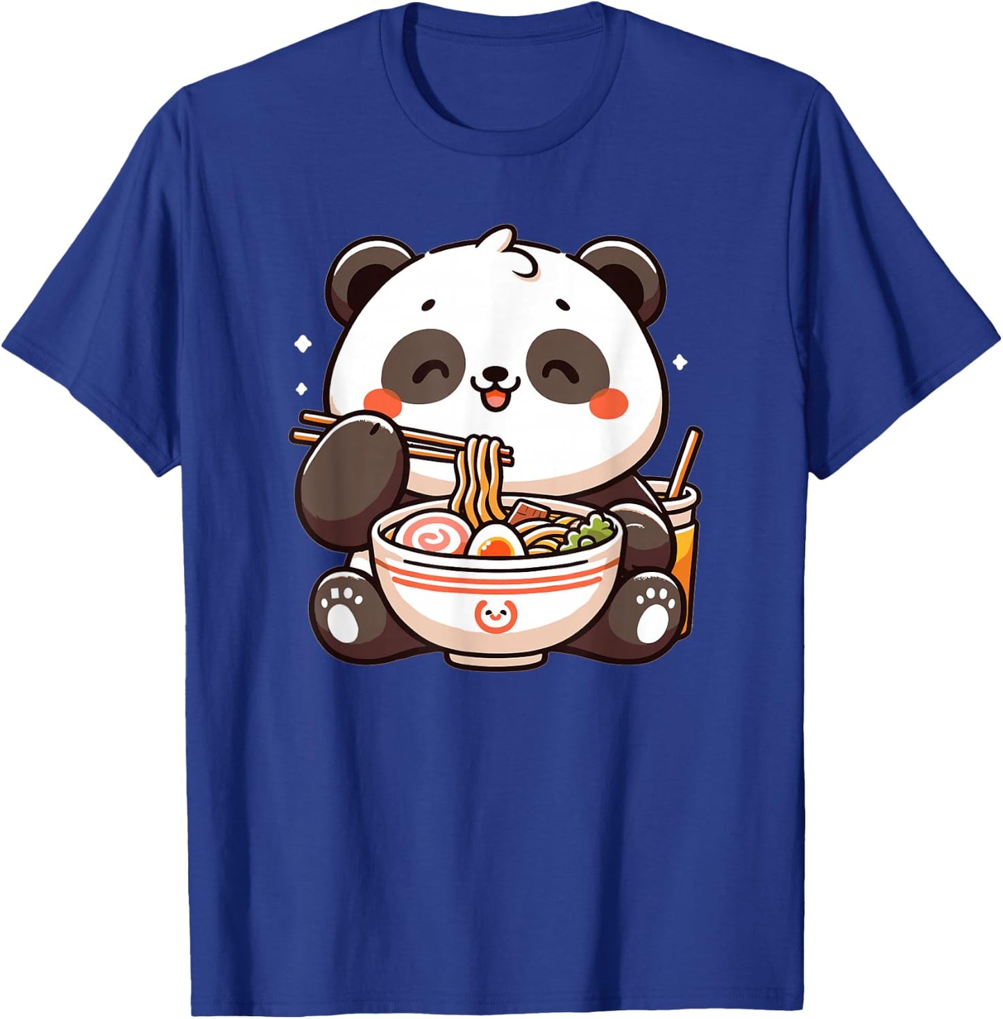 Cute Panda Eats Ramen Noodles Pandas Ramen T-Shirt - T-Shirt | Royal