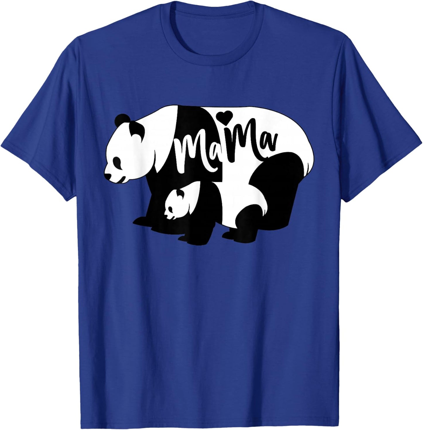 Mama Cute Baby Panda Bear Mothers Day Mama Heart T-Shirt - T-Shirt | Royal