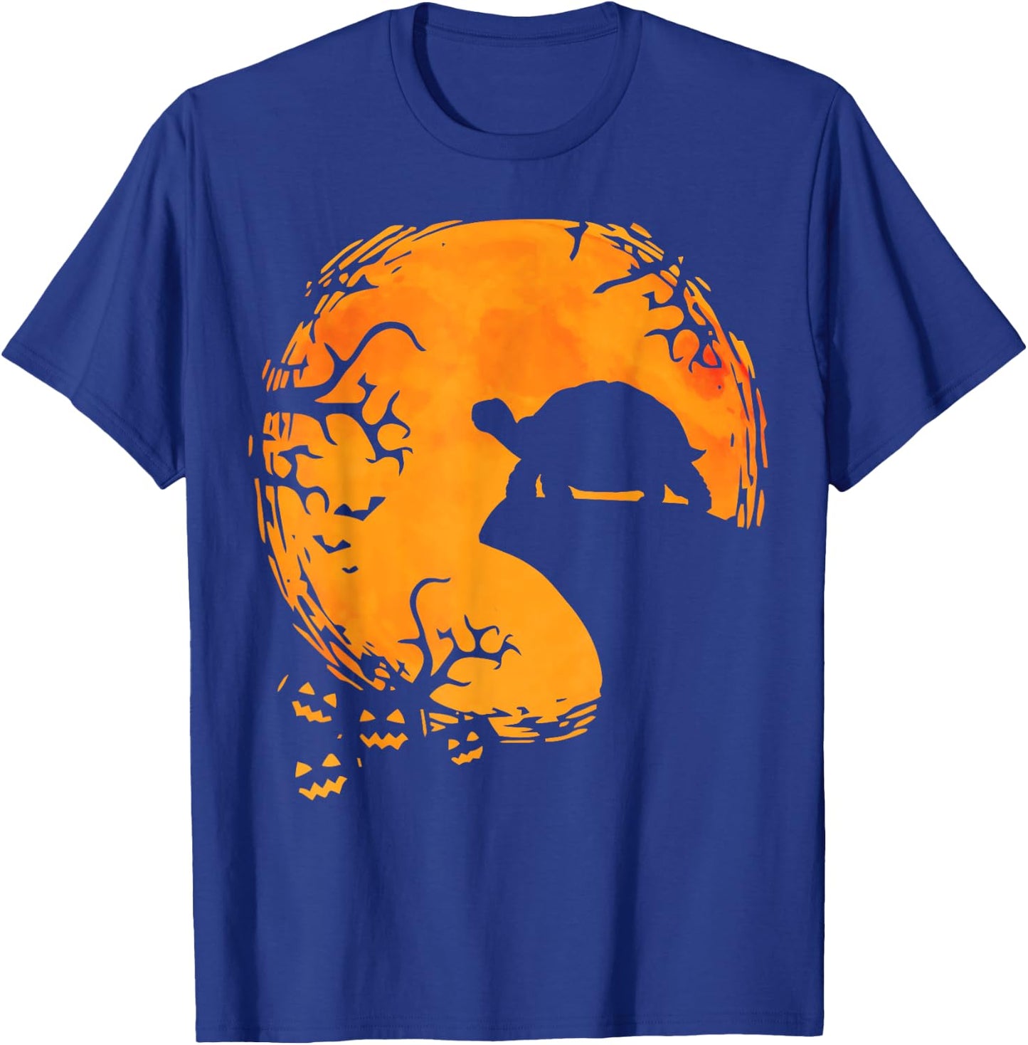 Funny Tortoise Halloween Silhouette Spooky Tortoise Lover T-Shirt - T-Shirt | Royal