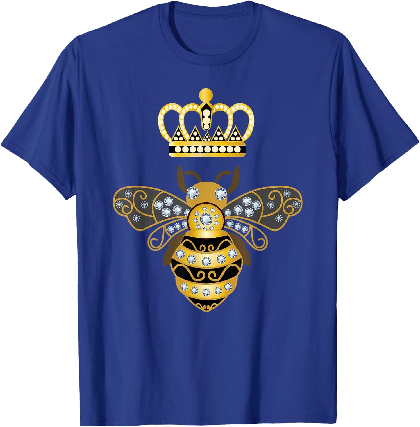 Queen Bee Crown Women Men Girls Honey Hive Beekeeping Bee T-Shirt - T-Shirt | Royal