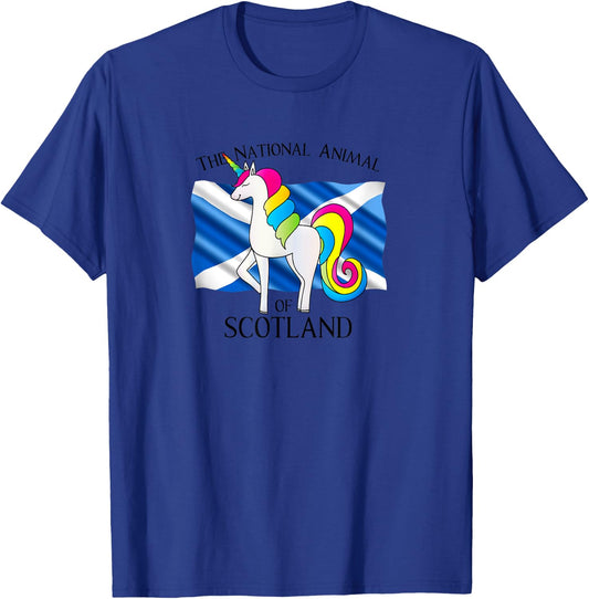 Unicorn The National Animal Of Scotland Scottish Flag T-Shirt - T-Shirt | Royal